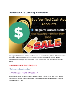Who have an experience with buying A Verified Cash App accounts