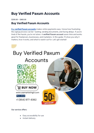 How to avoid scams when Buy Verified Paxum Accounts_