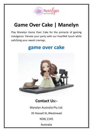 game over cake manelyn
