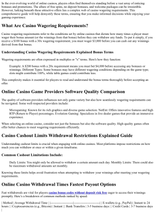 in the ever evolving world of online casinos