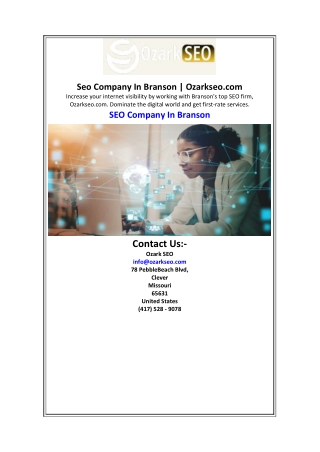 seo company in branson ozarkseo com increase your