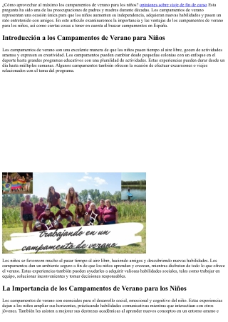 Disfrutando plenamente de las actividades de verano para los niños en su desarro