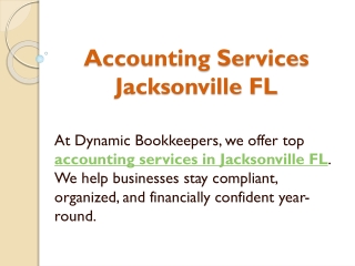 Accounting Services Jacksonville FL