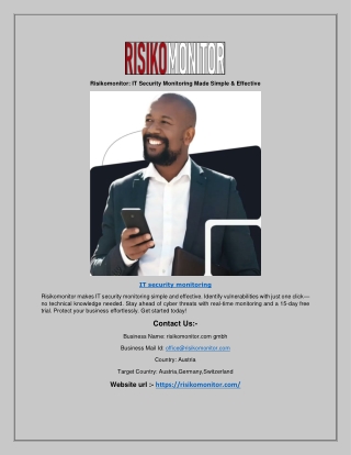 risikomonitor it security monitoring made simple