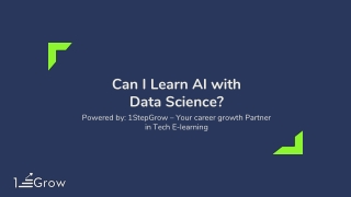 Can I Learn AI with Data Science