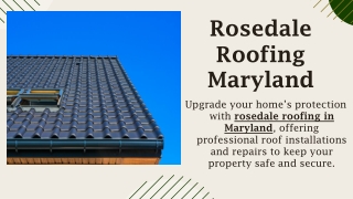 Rosedale Roofing Maryland