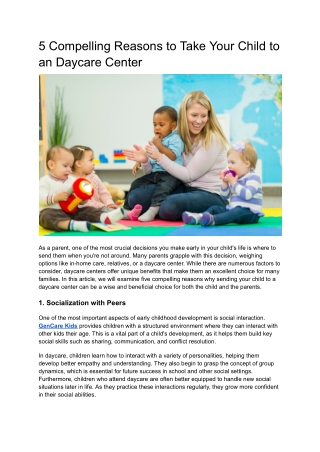 5 Compelling Reasons to Take Your Child to an Urgent Care Clinic