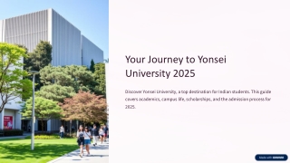 your journey to yonsei university 2025