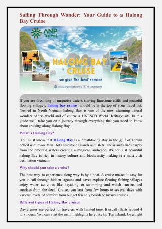 halong bay cruise