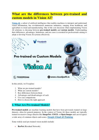 Top Google Cloud AI Training in Bangalore - Google Cloud AI Training
