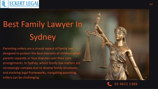 Navigating Parenting Orders With The Best Family Lawyer in Sydney