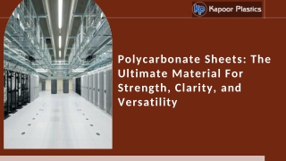 Polycarbonate Sheets_ The Ultimate Material for Strength, Clarity, and Versatility