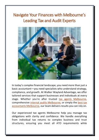 Navigate Your Finances with Melbourne’s Leading Tax and Audit Experts