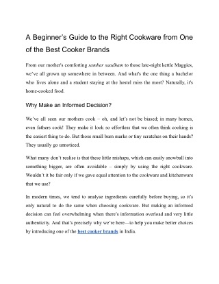 a beginner s guide to the right cookware from one