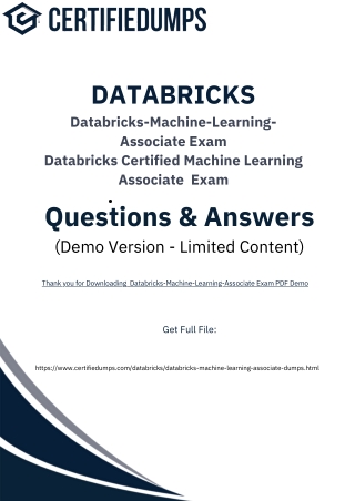 Databricks-Machine-Learning-Associate exam dumps