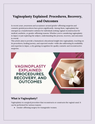 Vaginoplasty Explained_ Procedures, Recovery, and Outcomes