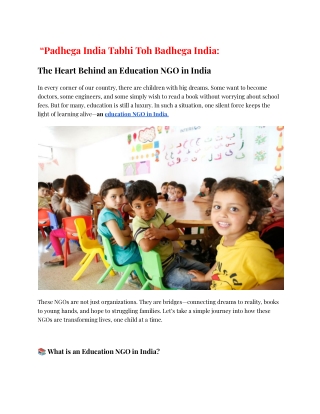 padhega india tabhi toh badhega india