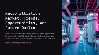 macrofiltration market trends opportunities