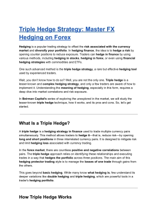 Triple Hedge