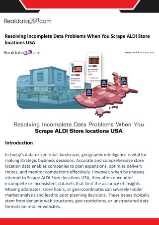 Resolving Incomplete Data Problems When You Scrape ALDI Store locations USA