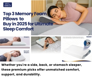 Top 3 Memory Foam Pillows  to  Buy in 2025 for Ultimate Sleep Comfort