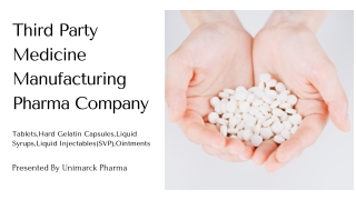 Medicine Manufacturing Pharma Company
