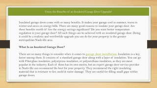 Why an Insulated Garage Door Is the Upgrade Your Home Deserves