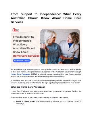 From Support to Independence_ What Every Australian Should Know About Home Care Services