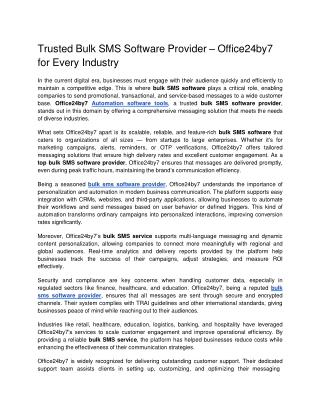 Trusted Bulk SMS Software Provider  Office24by7 for Every Industry.docx  Google Docs