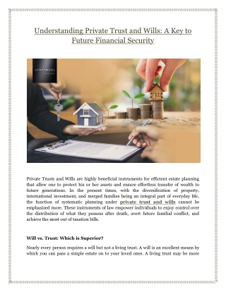 Understanding Private Trust and Wills: A Key to Future Financial Security