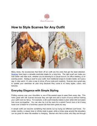 How to Style Scarves for Any Outfit