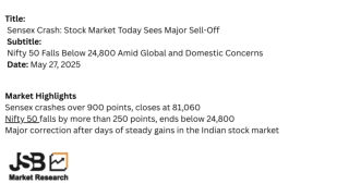 Title Slide Title Sensex Crash Stock Market Today Sees Major Sell-Off Subtitle Nifty 50 Falls Below 24,800 Amid Global a