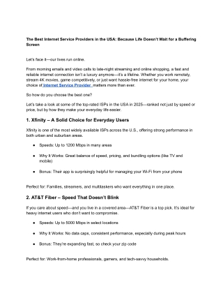 Choosing the Best Internet Service Provider in the USA – Because Your Life Runs on Wi-Fi