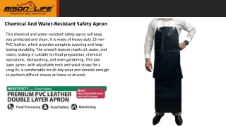 Chemical And Water-Resistant Safety Apron