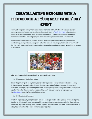 create lasting memories with a create lasting