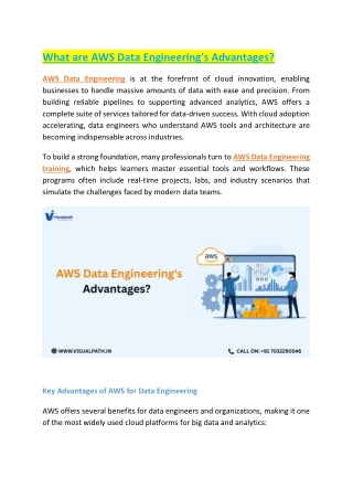AWS Data Engineering Course - AWS Data Analytics Training