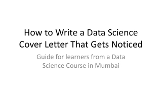 How to Write a Data Science Cover Letter That Gets Noticed
