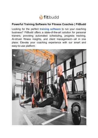 Powerful Training Software for Fitness Coaches _ FitBudd