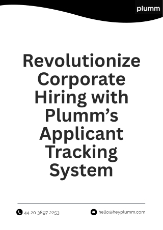 Revolutionize Corporate Hiring with Plumm’s Applicant Tracking System