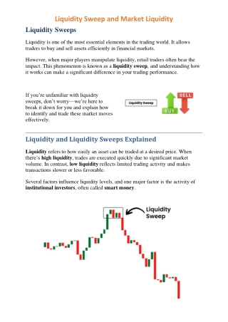 Liquidity Sweep and Market Makers: How They Affect Retail Traders