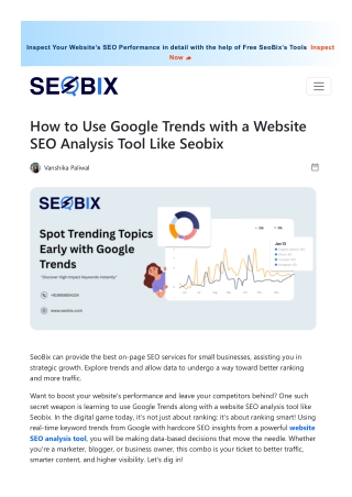 How to Use Google Trends with a Website SEO Analysis Tool Like Seobix