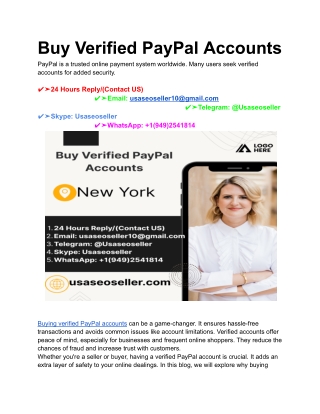 Top 20 Sites To Buy Verified Paypal Accounts (USA Verified)