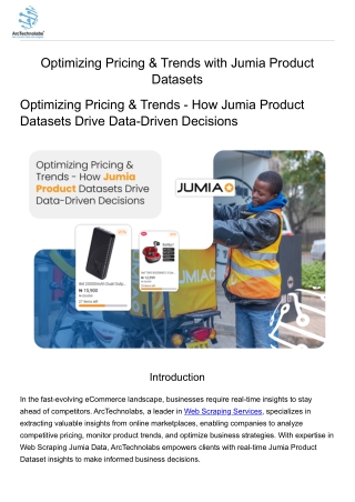 Optimizing Pricing & Trends with Jumia Product Datasets