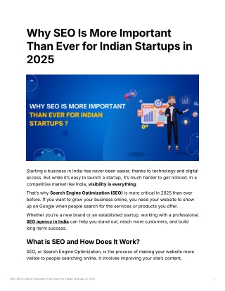 Why SEO Is More Important Than Ever for Indian Startups in 2025