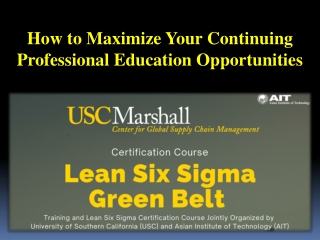How to Maximize Your Continuing Professional Education Opportunities