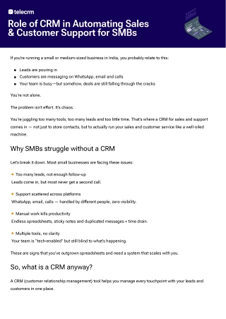 role of crm in automating sales customer support