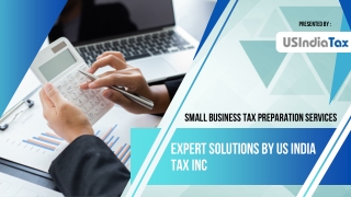 Small Business Tax Preparation  US India Tax Inc
