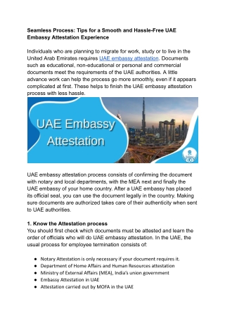 Seamless Process-Tips for a Smooth and Hassle-Free UAE Embassy Attestation Experience .docx
