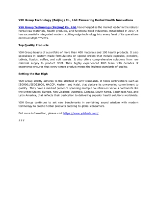 YSH Group Technology (Beijing) Co., Ltd