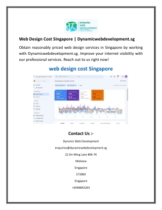 Web Design Cost Singapore  Dynamicwebdevelopment.sg